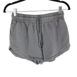 Gymshark Womens Legacy Drawstring Shorts Pockets Logo Gray XS